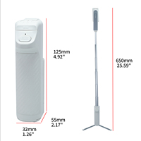 Trípode Selfie Stick 3 en 1 Feichao, 125 mm, Tamaño de Bolsillo, 140 g, Ultraligero, con Control Remoto para Teléfonos de 4 a 7 Pulgadas, Ideal para Viajes, Vlogs y Transmisiones en Vivo