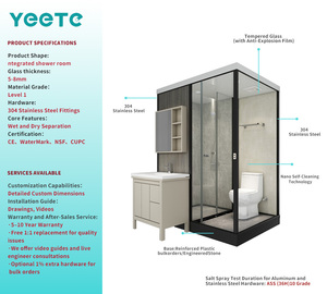 Cabine <span class=keywords><strong>de</strong></span> <span class=keywords><strong>douche</strong></span> pivotante YEETE noir mat Neo-Angle avec verre <span class=keywords><strong>de</strong></span> sécurité trempé <span class=keywords><strong>de</strong></span> 8 mm pour projets hôteliers et construction moderne - Product Image 2