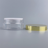 Pot vide en plastique cosmétique de luxe de 80ml échantillon gratuit pot vide d'emballage cosmétique avec couvercle en or pot de lotion pour le corps à large bouche