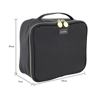 Sedex/IsoPortable Retro <b>Makeup</b> Train <b>Case</b> Cosmetic Organizer Storage Box with Mirror and LED Light with Adjustable Brightness - Product Image 3