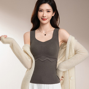 Gilet da <span class=keywords><strong>Donna</strong></span> Senza Maniche con Scollo a V e Patchwork in Pizzo, Nuova Collezione Estiva 2026, Moda Boutique all'Ingrosso - Product Image 4