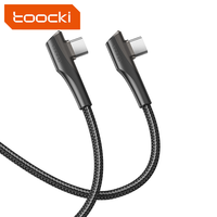 Toocki Carga rápida 1m/2M PD 60W/100W Nylon trenzado Tipo C a Tipo C Cable de datos para dispositivos móviles y computadora/auriculares