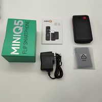 هاتف TIQ Mini Q5 الذكي القابل للطي، خفيف الوزن بتقنية 4G، ذاكرة 3 جيجابايت + 32 جيجابايت، هاتف كلاسيكي