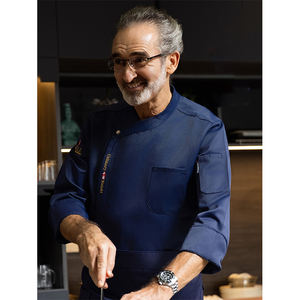 Ensemble d'uniformes de cuisine pour chef Pâtissier Cosy Chef Outfit Restaurant Bar Hotel avec manteaux de chef non déformés Dobby Fabric Antifouling - Product Image 2