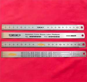 <span class=keywords><strong>Règle</strong></span> métallique en acier inoxydable, vente en gros d'usine, 15cm,20cm,30cm, avec logo, pour école - Product Image 3