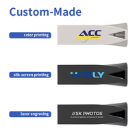 Kustom Logam Pen Drive 256Gb Pendrive 1Gb 128Gb Usb 3.0 Mini Promosi USB Flash Drive Chip 64Gb
