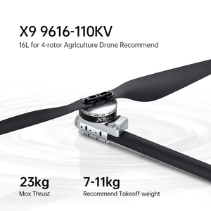 Système d'alimentation Hobbywing X9 9616 110KV 12-14S avec ESC+Hélice+Moteur ComBo pour drones UAV en aluminium fabriqué à Shenzhen, Chine - Product Image 3