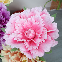 Grand panier de fleurs artificielles géantes en soie et peluche, arrangements floraux pour toile de fond de scène de mariage, vente en gros