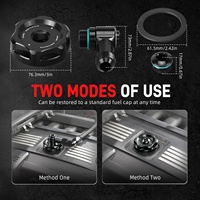 Adaptateur de bouchon de remplissage d'huile en aluminium BEVINSEE M54 M52TU N52 N54 N55 pour BMW E36 M3 1992-1999 323i 325i 328i