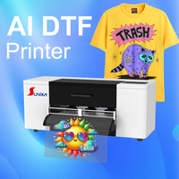 Impresora DTF de Escritorio Sunika AI XP600 Sin PC, Circulación Automática de Tinta Blanca, Cortador Integrado, Impresión Remota por WiFi para Tiendas de Ropa Personalizada