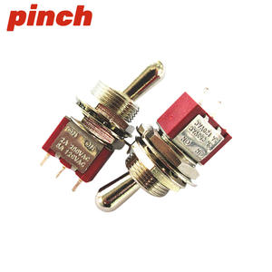 Pinch Toggle <b>Switch</b> 12mm Hole 2a 250v Spdt On On Metal Screw Terminal - Product Image 3