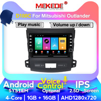 MEKEDE-D Android 9 4Core 1 + 16G Voiture Audio Vidéo Lecteur DVD pour mitsubishi Outlander 2006 2007 2008-2012 Radio Stéréo BT 4G CFC