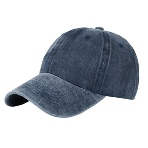 Cappellino da Baseball da Uomo in Cotone Lavato Intrecciato, Morbido, Traspirante, Stile Vintage Distressed, con Logo Stampato e Ricamato, Bestseller Transfrontaliero - Product Image 2