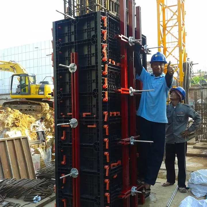 TECON Ajustável de Plástico Edifício De Concreto Molde Formas Concretas de Construção de Cofragem De Coluna de PVC