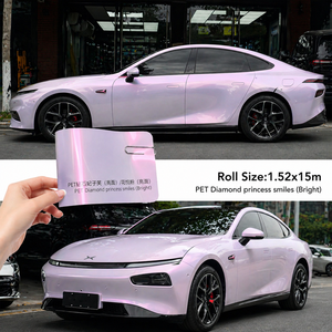 ฟิล์มไวนิลเปลี่ยนสีรถยนต์แบบมันเงา PET ขนาด 1.52x15 เมตร ลายเพชรเจ้าหญิงยิ้มแย้ม สีสดใส ซ่อมแซมตัวเองได้ ป้องกันรอยขีดข่วน - Product Image 1