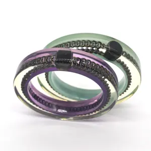 2024 meilleure qualité clair résine Bracelets ensembles en gros à la mode femmes grande taille bracelets manufacture bijoux