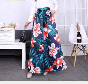 European and American Bee Floral <strong>Chiffon</strong> Pleated <strong>Skirt</strong> Elastic <strong>Skirt</strong> A-line <strong>Skirt</strong> - Product Image 1