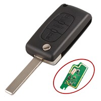 3 düğmeli sormak 433MHz katlanır uzaktan anahtar Fob Citroen 41a 46 çip HU83 VA2 Citroen & Peugeot araçlar için 0536 modu