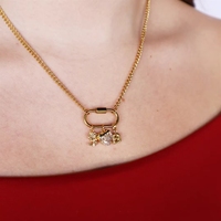 Collar con Colgante de Corazón Personalizado con Letra de Amor, Chapado en Oro de 18K, Acero Inoxidable, Certificación CE