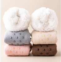 Nouvelles chaussettes-pantoufles unisexes pour adultes, chaudes et douillettes, à hauteur de cheville, doublées en sherpa, écologiques, en acrylique thermique tricoté, antidérapantes, pour la maison, effet pieds nus