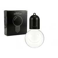 Petite veilleuse créative en forme d'ampoule, mini décoration lumineuse pour voiture, éclairage d'ambiance pour les trajets nocturnes, lumière LED suspendue pour voiture