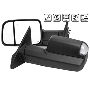 Para Dodge para Ram 1500 2019-2024 espejo <span class=keywords><strong>de</strong></span> remolque lateral con lámpara <span class=keywords><strong>de</strong></span> Charco <span class=keywords><strong>de</strong></span> señal <span class=keywords><strong>de</strong></span> giro calentada eléctrica nueva condición punto ciego - Product Image 2