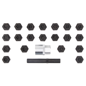 Ensemble de clés universelles de <span class=keywords><strong>démontage</strong></span> de boulons de <span class=keywords><strong>roue</strong></span> à verrouillage automatique de 22 pièces, kit de vis antivol - Product Image 5