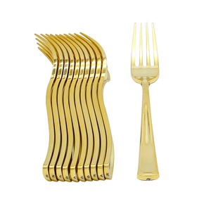 Plastic Gold Forks 600 Pack Disposable Cutlery Heavy Duty Flatware Plastic Silverware Set For Parties Receptions