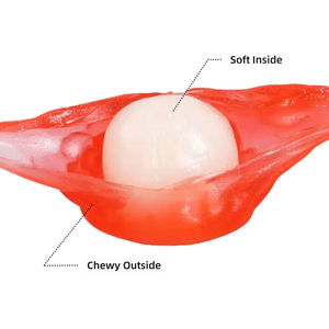 Caramelos de Goma <span class=keywords><strong>con</strong></span> Sabor a Fruta, Pelables en 3D, de Lichi/Mango/Banana/Uva, Dulces Suaves, al por Mayor, OEM de Fábrica - Product Image 2
