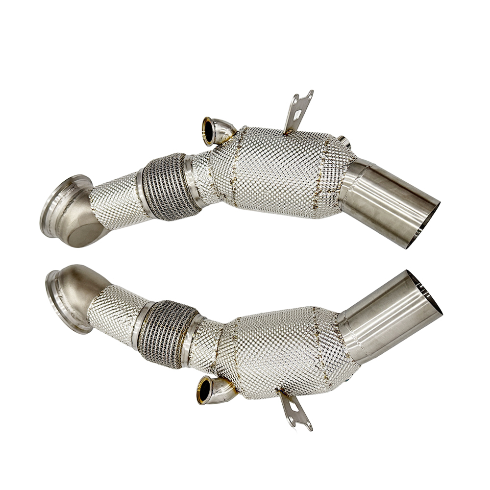 VantaFlow Exhaust Downpipes With Catalyst for Ferrari 488 3.9T V8 2015-2019 Performance Heat Shield Header-100/200/300cell Catalytic
