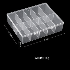 Boîte de <span class=keywords><strong>rangement</strong></span> en plastique transparente réglable à 10 compartiments pour bijoux, outils, perles, pilules et capsules d'ongles - Product Image 6