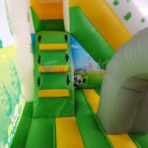 Castillo inflable tipo safari con tobogán para fiestas infantiles, uso comercial. - Product Image 2