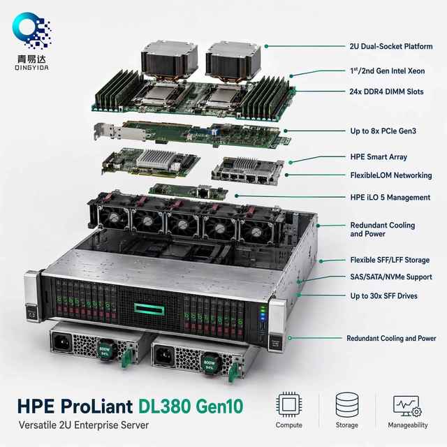 ProLiant DL380 Gen11 2U Rack Server Dual Xeon DDR5 PCIe 5.0 NVMe Enterprise IT OEM Stock