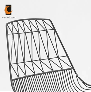 Mobili da ristorante sedia da pranzo sedie in filo metallico verde sedie da ristorante per terrazza all'aperto - Product Image 6