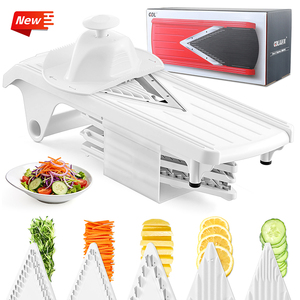 Mandolina Multifuncional Manual 2026 con Cuchilla de Acero Inoxidable PP para Verduras, Rebanador en V y Cortador en Cubos, Fácil de Limpiar, Modelo PS-318G para Cocina - Product Image 1