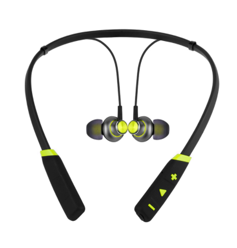 IPX4 Waterproof Running Headphones LED Indicator BK 8hrs Life Wireless Neckband Earbuds TWS 5.0 Comfortable Wearing 10m Range