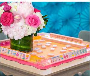 Mi Mahjong Serie LUMERA |   Mahjong Irradia Alegría |   Juego de 160 Baldosas Acrílicas de Lujo en Rosa Claro para Entretenimiento - Product Image 6