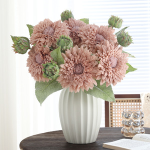 <b>Artificial</b> Sunflower <b>Bouquet</b> Plastic Silk Flowers Rustic Style Fall Home Decor Wedding Props - Product Image 3