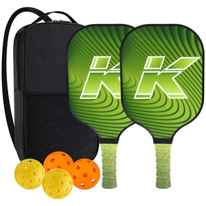 Pickleball Paddles Set With <b>Backpack</b> And Balls Fiberglass Lightweight <b>Training</b> Equipment Standard Shape Mesh Bag Included - Product Image 3
