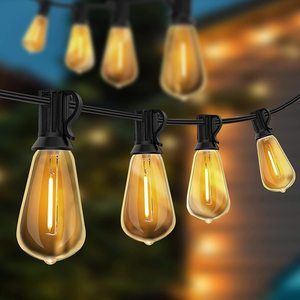 Guirnalda de <span class=keywords><strong>Luces</strong></span> Solares para Exteriores ST38 de 7.62M con 25 LED, 4 Modos, Bombillas de Filamento Retro, Impermeables, para Jardín y Patio - Product Image 1