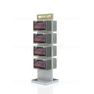 360° Rotating Double-Sided <b>Display</b> <b>Stand</b> with Hooks Durable Metal Floor Rack <b>for</b> Retail Tools & Cosmetics Organization - Product Image 6