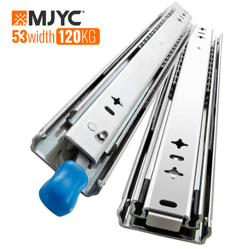 53MM Heavy Duty Slide Rail Industrial High Load Bearing Guide Drawer 3Section Track