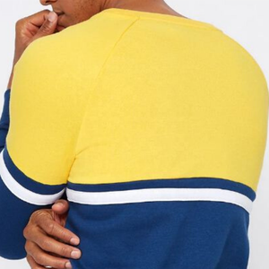 Sudaderas deportivas de felpa francesa de algodón 100% para hombre, diseño de bloque de color bordado con cuello levantado, ropa de invierno - Product Image 5