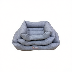 Cuccia per Cani Monocromatica Quadrata con Base Antiscivolo, Set Tre Pezzi per Animali Domestici - Product Image 2