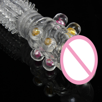 Manchon pénien réutilisable de haute qualité en forme de dragon amusant avec perles colorées, meilleur préservatif à picots sexy pour homme, pour retarder l'éjaculation