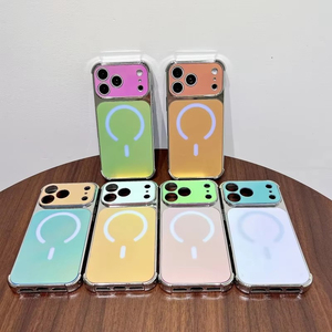 เคสโทรศัพท์เคลือบไฟฟ้า 4 มุม กันกระแทก สีไล่เฉดแบบเปลี่ยนสีได้ พร้อมแม่เหล็ก สำหรับ iPhone 18 Pro Max 17 รองรับการชาร์จไร้สาย - Product Image 1