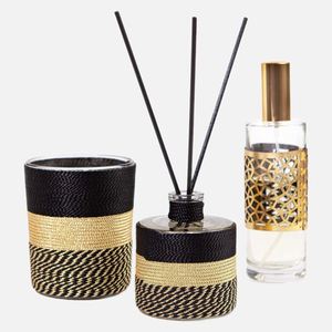 Juego de Decoración para el Hogar de Lujo en Negro y Dorado, Vela Artística, Difusor de Aromas, Spray para Habitaciones - Product Image 2