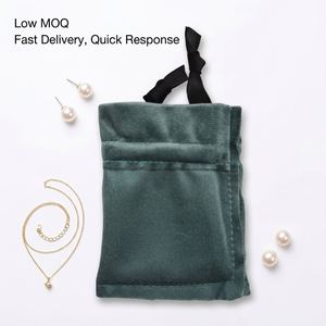 Custom Logo Printed Plush Cotton Velvet <b>Mini</b> Jewelry Fabric Drawstring <b>Bag</b> Velvet Wedding Favors <b>Bags</b> Packaging Dust <b>Bag</b> - Product Image 6