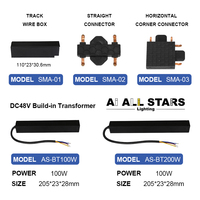 Rail lumineux magnétique en aluminium LED ultra-fin 5 mm Ai All Stars pour salon, grille de rail mince à montage en surface, éclairage encastré