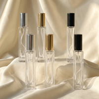 Atomiseur de parfum de voyage 10ml 15ml, flacon pulvérisateur rectangulaire en verre rechargeable, mince et plat, pour sac à main et voyage d'affaires